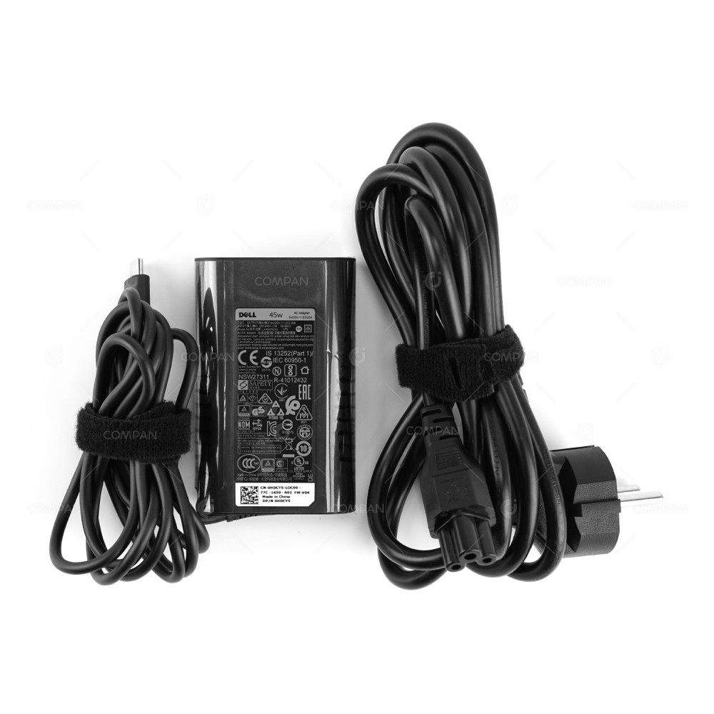 HDCY5 DELL 45W 20V 2.25A USB-C SLIM DESIGN AC/DC ADAPTER FOR LAPTOPS 0HDCY5, LA45NM150